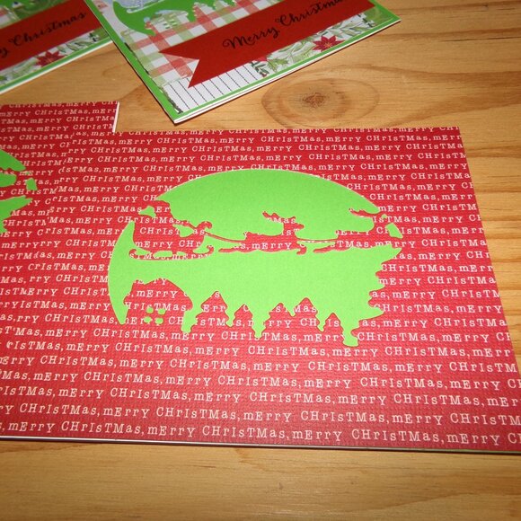 Set of 12 Handmade Merry Christmas Cutout Cards - Picture 2 of 4